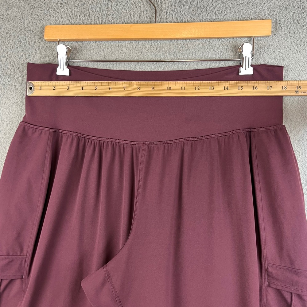 Athleta Salutation Cargo Jogger Pants Burgundy Maroon Womens 2X High Rise Yoga - Picture 5 of 10